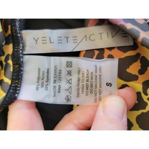 NWT Yelete small rainbow cheetah print leggings - Picture 3 of 3